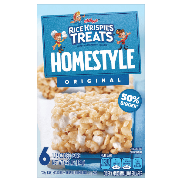 Rice Krispies Treats Homestyle Marshmallow Snack Bars Original