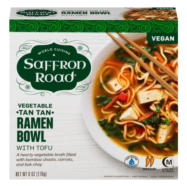 Saffron Road Vegetable Tan Tan Ramen Bowl With Tofu Vegan Add Water