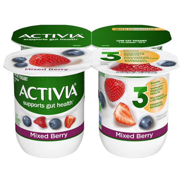 Activia Low Fat Probiotic Mixed Berry Yogurt