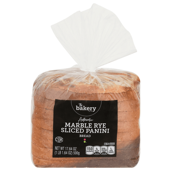 Stop & Shop The Bakery Authentic Marble Rye Panini Bread Sliced