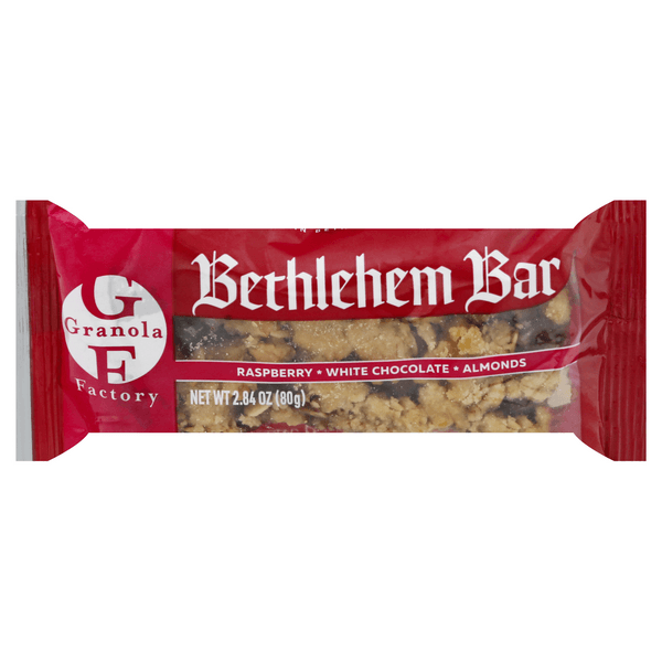 Granola Factory Bethlehem Bar Raspberry White Chocolate Almonds