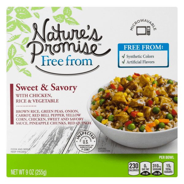 Nature'S Promise Free From Sweet & Savory With Chicken Rice & Vegetables