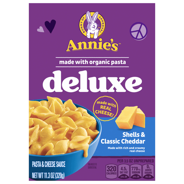 Annie's Deluxe Rich & Creamy Shells & Classic Cheddar Macaroni & Cheese