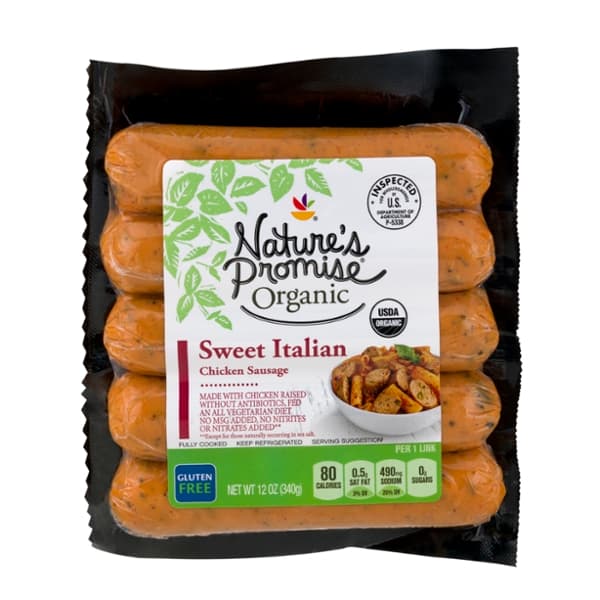 Nature'S Promise Organic Sweet Italian Chicken Sausage