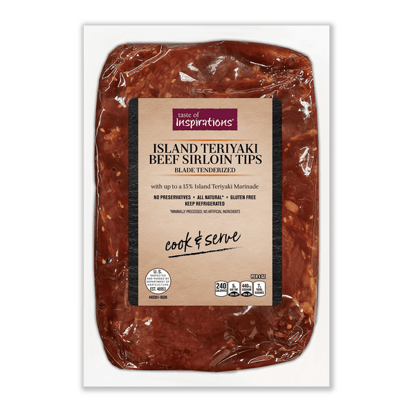 Taste Of Inspirations Island Teriyaki Marinated Beef Sirloin Tips Fresh