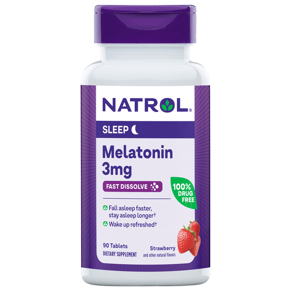 Natrol Melatonin Dietary Supplement Strawberry Fast Dissolve
