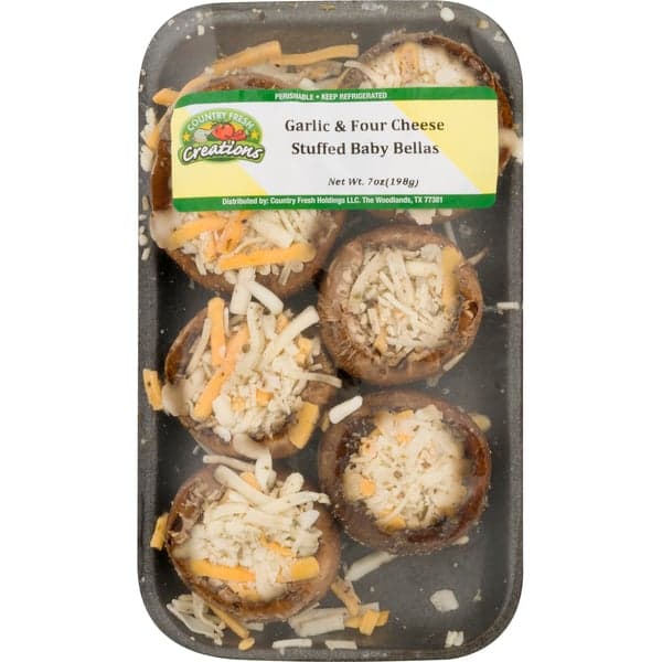 Country Fresh Creations Baby Bellas Stuffed Garlic & Four Cheese