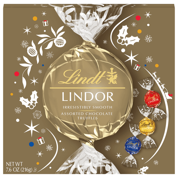 Lindt Lindor Christmas Assorted Chocolate Truffles Candy Gift