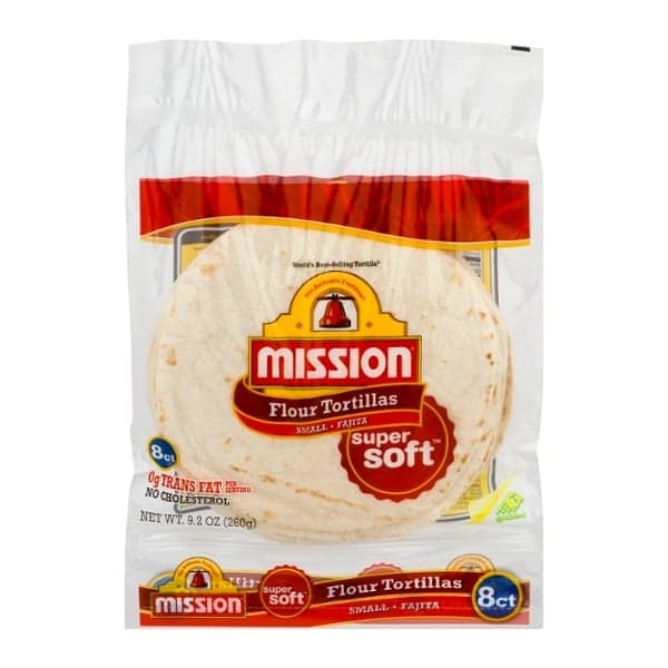 Mission Tortillas Flour Fajita Small Super Soft Bag
