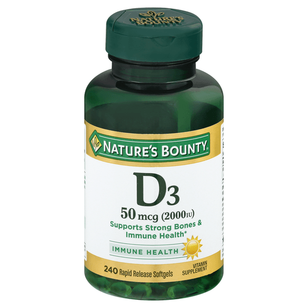 Nature'S Bounty Vitamin D3 2000 Iu Super Strength Softgels
