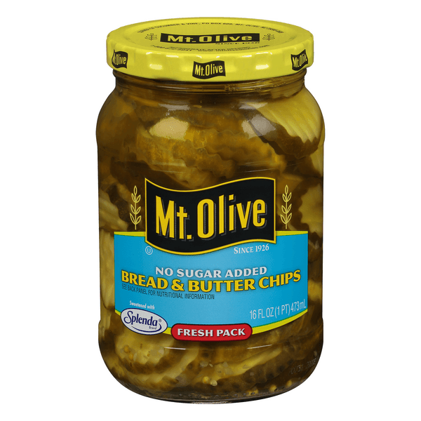 Mt. Olive Bread & Butter Pickles No Sugar Added Wirh Splenda