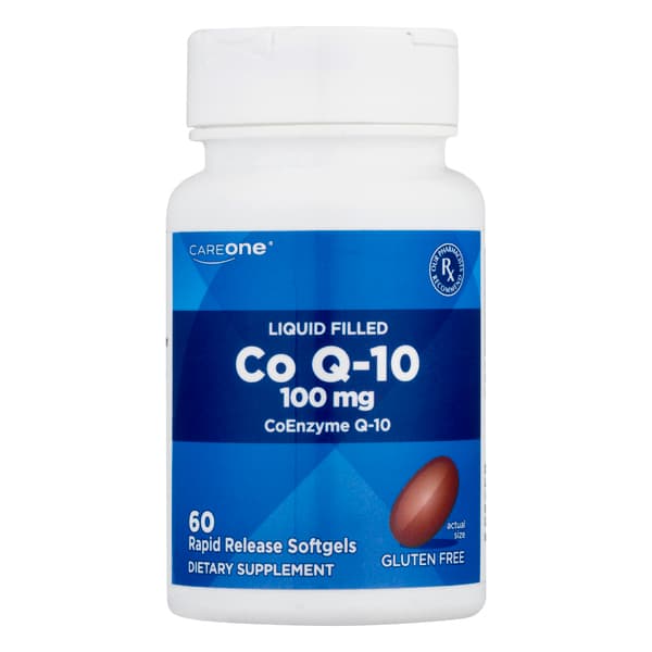 Careone Co Q-10 Liquid Filled Softgels Gluten Free