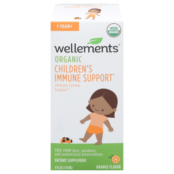 Wellements Children'S Immune Support Supplement Orange 1 Year+ Organic