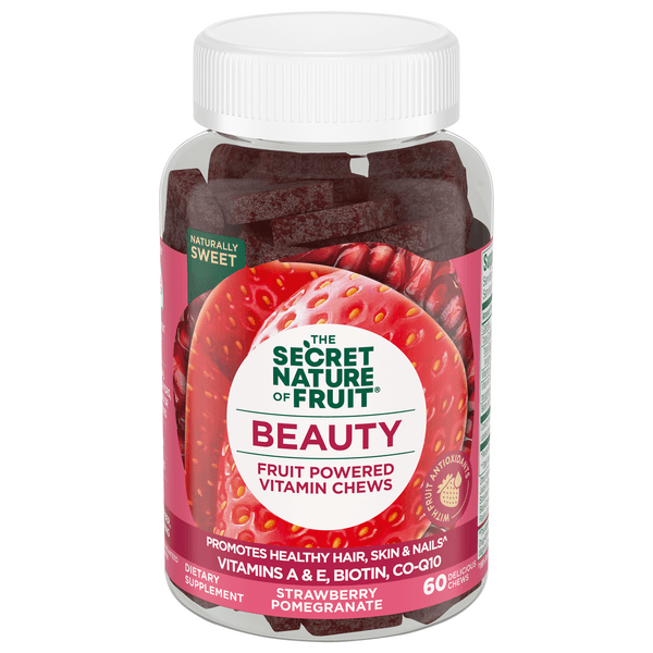 The Secret Nature Of Fruit Strawberry Pomegranate Beauty Vitamin Chews