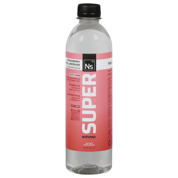Nirvana Super Strawberry Basil Lemonade Infused Super Water