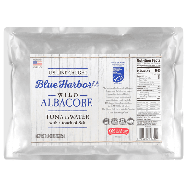Blue Harbor Fish Co. Wild Albacore Tuna In Water With Sea Salt