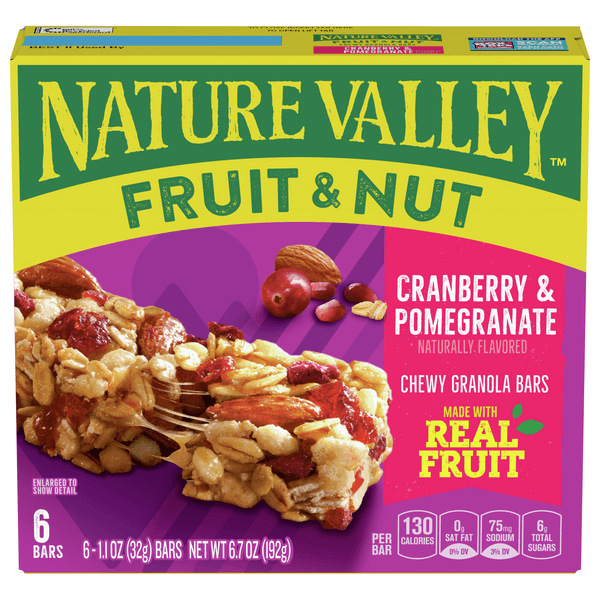 Nature Valley Granola Bars Chewy Trail Mix Fruit & Nut Cranberry & Pomegranate