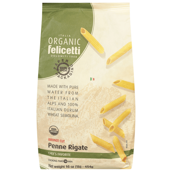 Felicetti Penne Rigate Pasta Bronze Cut Organic