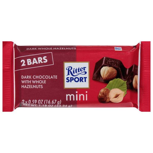 Ritter Sport Dark Chocolate With Whole Hazelnuts Mini