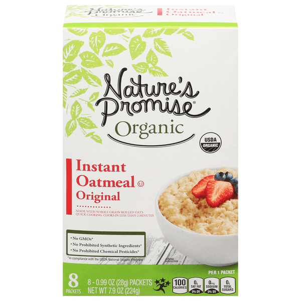Nature'S Promise Organic Instant Oatmeal Original