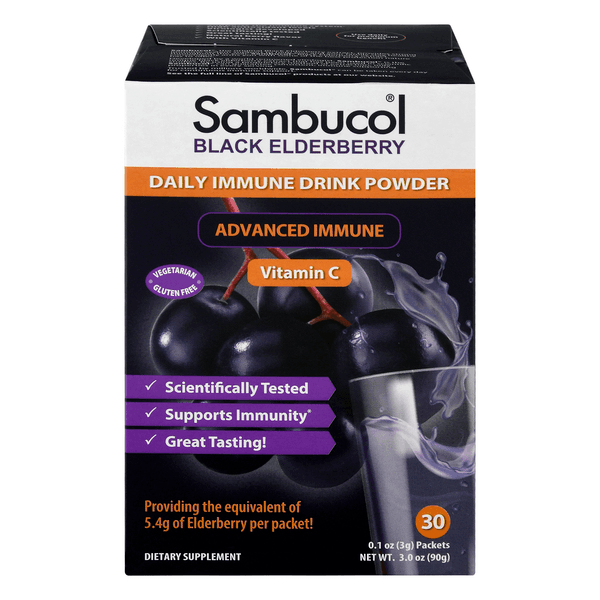 Sambucol Vitamin C Daily Immune Drink Powder Black Elderberry