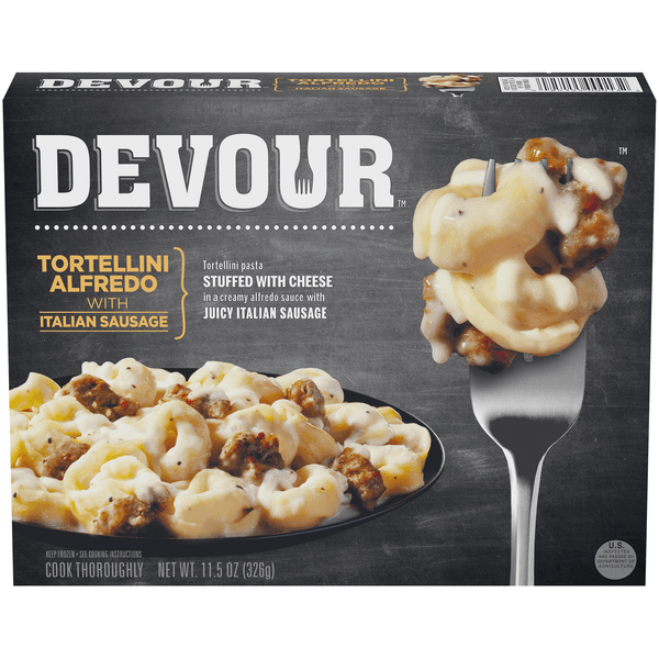 Devour Tortellini Alfredo With Italian Sausage  Meal