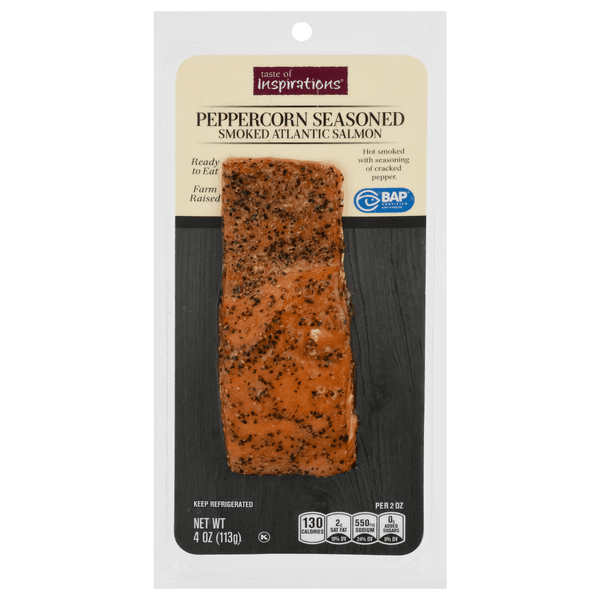 Taste Of Inspirations Peppercorn Seasoned Smoked Atlantic Salmon
