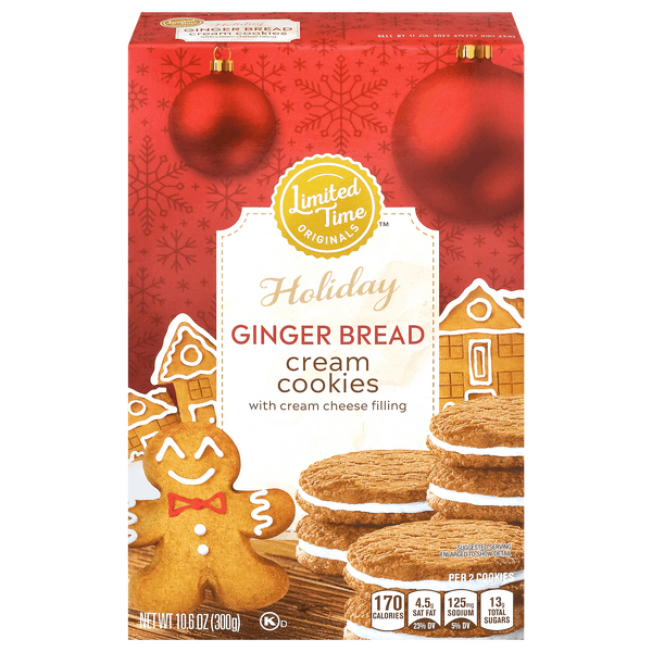 Limited Time Originals Holiday Gingerbread Creme Cookies