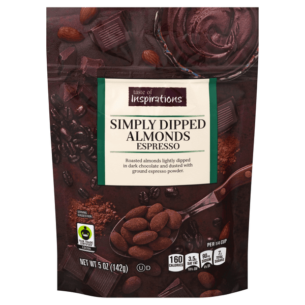 Taste Of Inspirations Simply Dipped Almonds Espresso