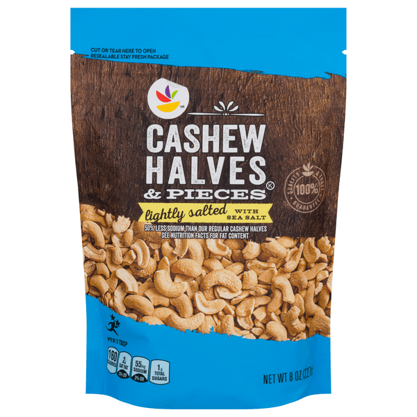 Stop & Shop Cashew Halves & Pieces Lightly Salted With Sea Salt