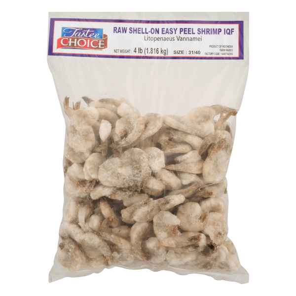 Tastee Choice Farm Raised Raw Shell-On Ez-Peel Shrimp 