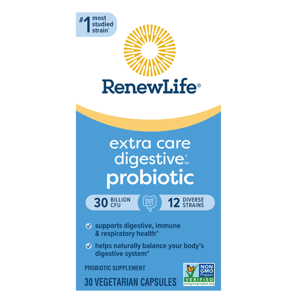 Renew Life Extra Care Digestive Probiotic Vegetarian Capsules