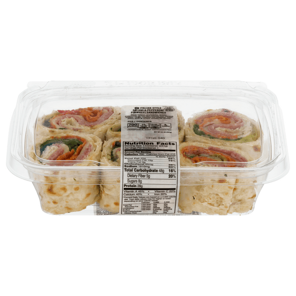 Stop & Shop Deli Pinwheel Sandwiches Italian Style Salami & Pepperoni
