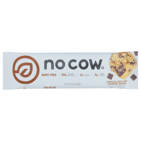 No Cow Chocolate Chip Cookie Dough Protein Bar
