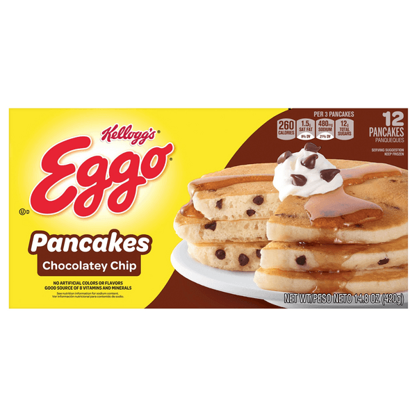 Eggo  Pancakes Breakfast Chocolatey Chip