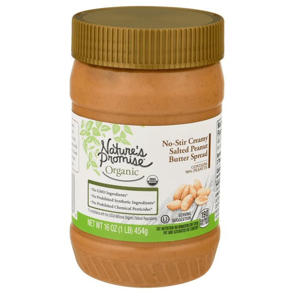 Nature'S Promise Organic Peanut Butter Creamy No-Stir