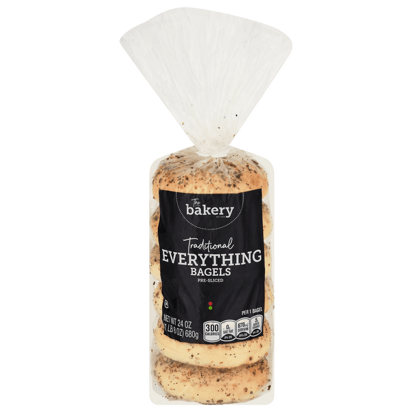 Stop & Shop The Bakery Traditional Everything Pre-Sliced Bagels