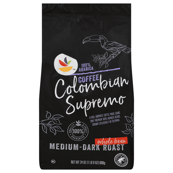 Stop & Shop Colombian Supremo Medium-Dark Roast Whole Bean Coffee