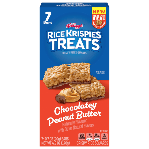 Kellogg'S Rice Krispies Treats Squares Chocolatey Peanut Butter