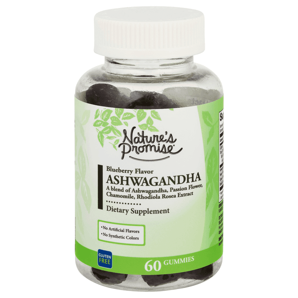 Nature'S Promise Ashwagandha Gummies Blueberry Flavor Gluten Free