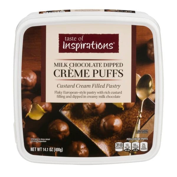 Taste Of Inspirations Creme Puffs Milk Chocolate Dipped