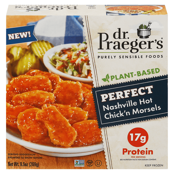 Dr. Praeger'S Plant-Based Vegan Perfect Nashville Hot Chick'N Morsels