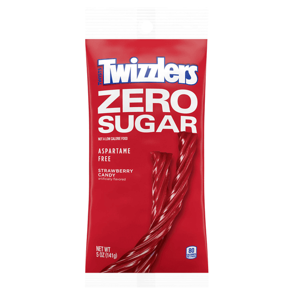 Twizzlers Twists Red Licorice Candy Strawberry Zero Sugar