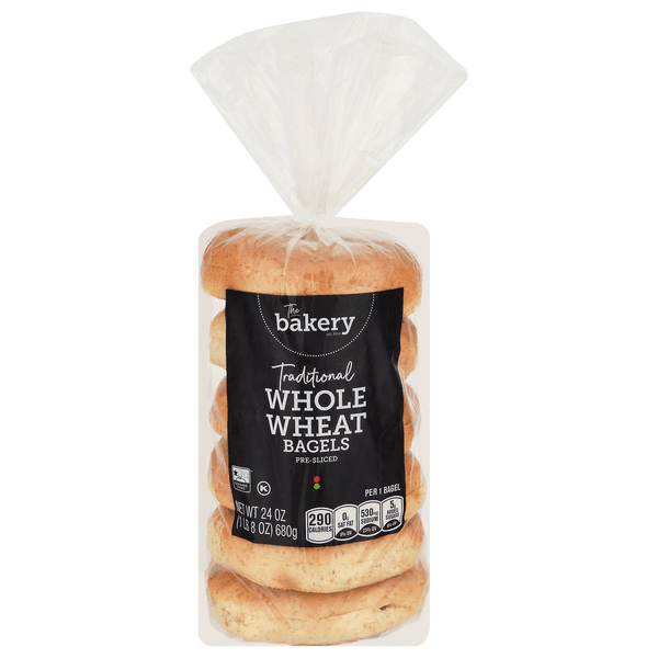 Stop & Shop The Bakery Traditional Whole Wheat Pre-Sliced Bagels