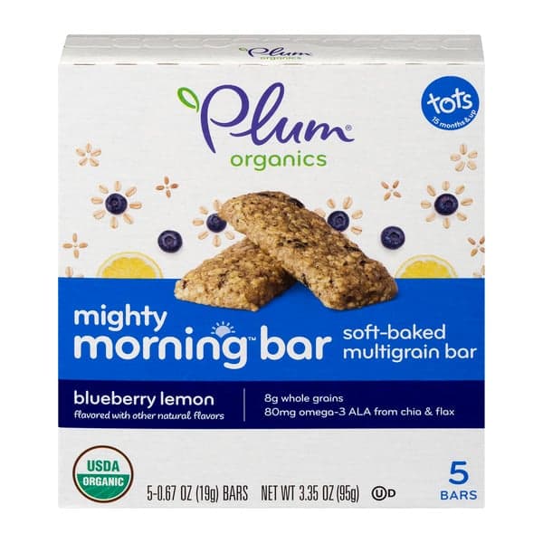 Plum Mighty Morning Bar Blueberry Lemon Multigrain Organic