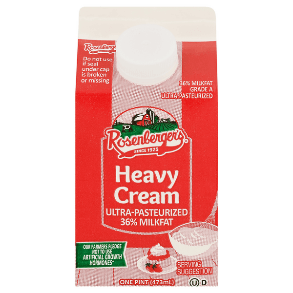 Rosenberger'S Dairies Heavy Cream Ultra Pasteurized 36% Milkfat