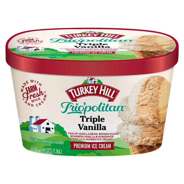 Turkey Hill Trio'Politan Premium Ice Cream Triple Vanilla