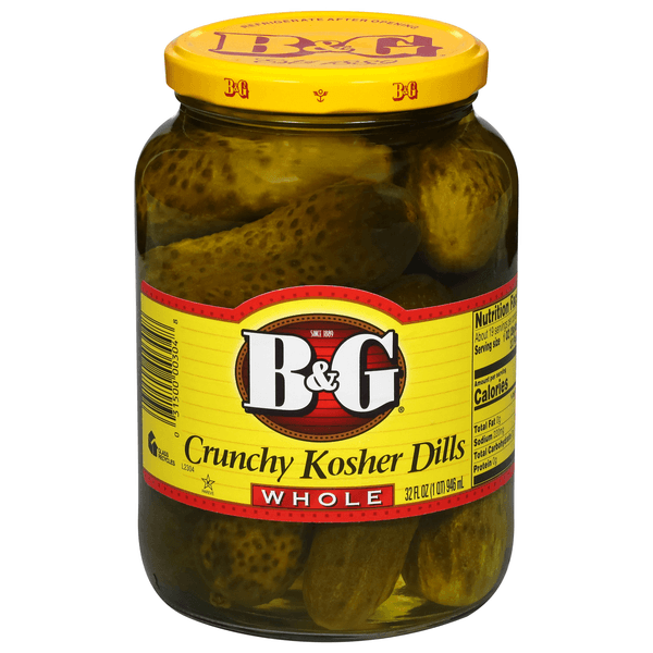 B&G Kosher Dill Pickles Crunchy Whole