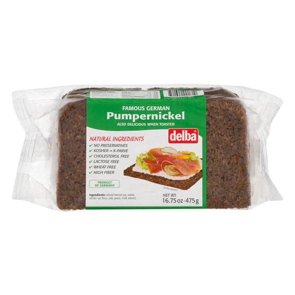 Delba Famous German Pumpernickel Sliced Bread