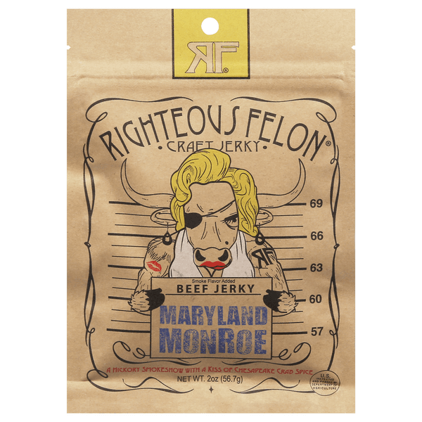 Righteous Felon Craft Beef Jerky Maryland Monroe